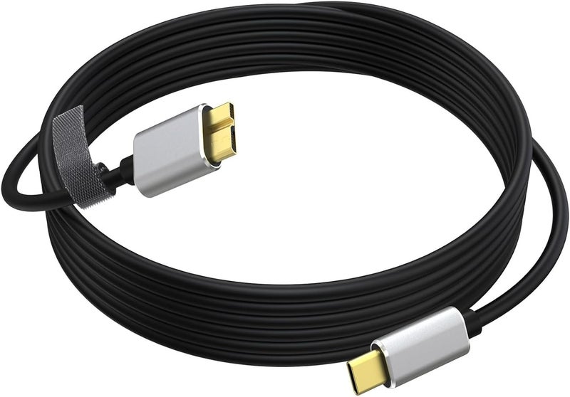 Koffmon USB-C to Micro-B USB 3.0 Charging & Data Cable Compatible with Epson Workforce ES-200, ES-300W, ES-300WR Portable Document Scanner –4.9FT Replacement Power Cord - Image 1